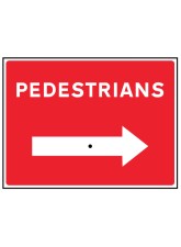 Pedestrians with Wing Nut Reversible Arrow