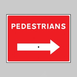 Pedestrians with Wing Nut Reversible Arrow - 