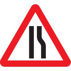 Road Narrows Right Side - 
