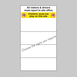 Custom Site Safety Board - Select 4 Safety Messages - 