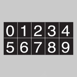 White Cut Out Numbers - 