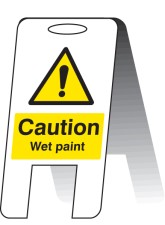 Caution - Wet Paint - Lightweight Self Standing Sign