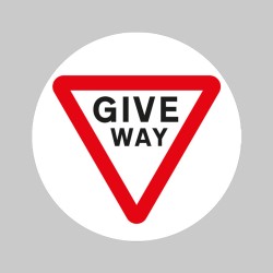 Stop Give Way - Floor Graphic - 