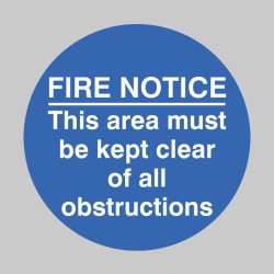 Fire Notice this Area Etc - Floor Graphic - 