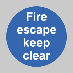Fire Escape Keep Clear - Floor Graphic - 