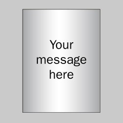 Custom - Brushed Aluminium Effect Sign - 150 x 200mm - 