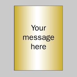 Custom - Brushed Brass Effect Sign - 150 x 200mm - 