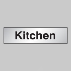 Kitchen Sign - Engraved - Aluminium / Brass Effect - 
