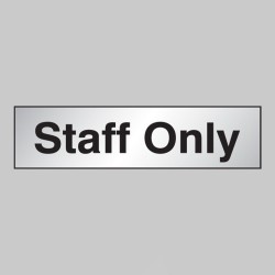 Staff Only - Engraved - Aluminium / Brass Effect - 