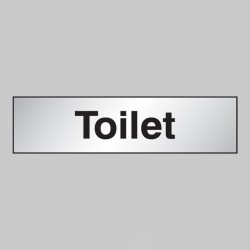 Toilet - Engraved - Aluminium / Brass Effect  - 
