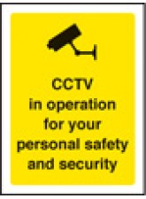 CCTV in Operation for Your Safety - Window Sticker
