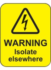 Warning - Isolate Elsewhere Labels