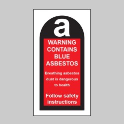 Contains Blue Asbestos (Roll of 100 Labels) - 