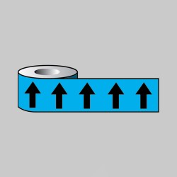 Black Arrows On Light Blue - Pipeline ID Tape - 