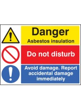 Danger - Asbestos Insulation - Do Not Disturb - Report Damage