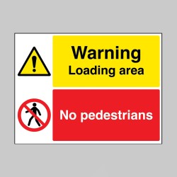 Caution - Loading Area - No Pedestrians - Caution - Loading Area - No Pedestrians -