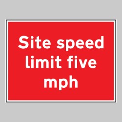 Site Speed Limit Five mph - Site Speed Limit Five mph -