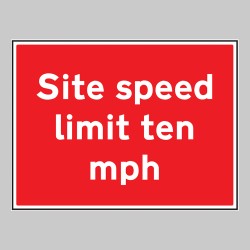 Site Speed Limit Ten mph - Site Speed Limit Ten mph -