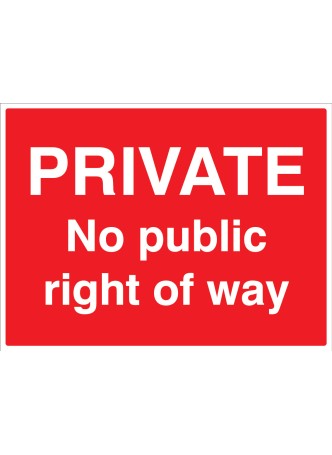 Private - No Public Right of Way